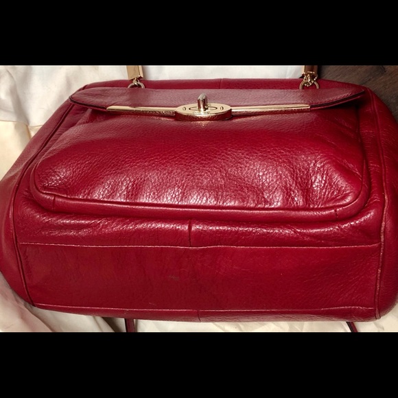 💯% Authentic COACH Red Leather Handbag - Picture 2 of 6